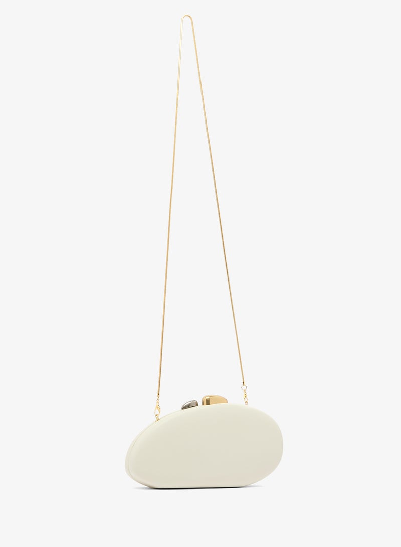 Ella Limited Edition Asymmetrical Statement Clutch With Gold Accent - Image 2